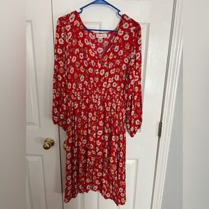 Red Floral Dress